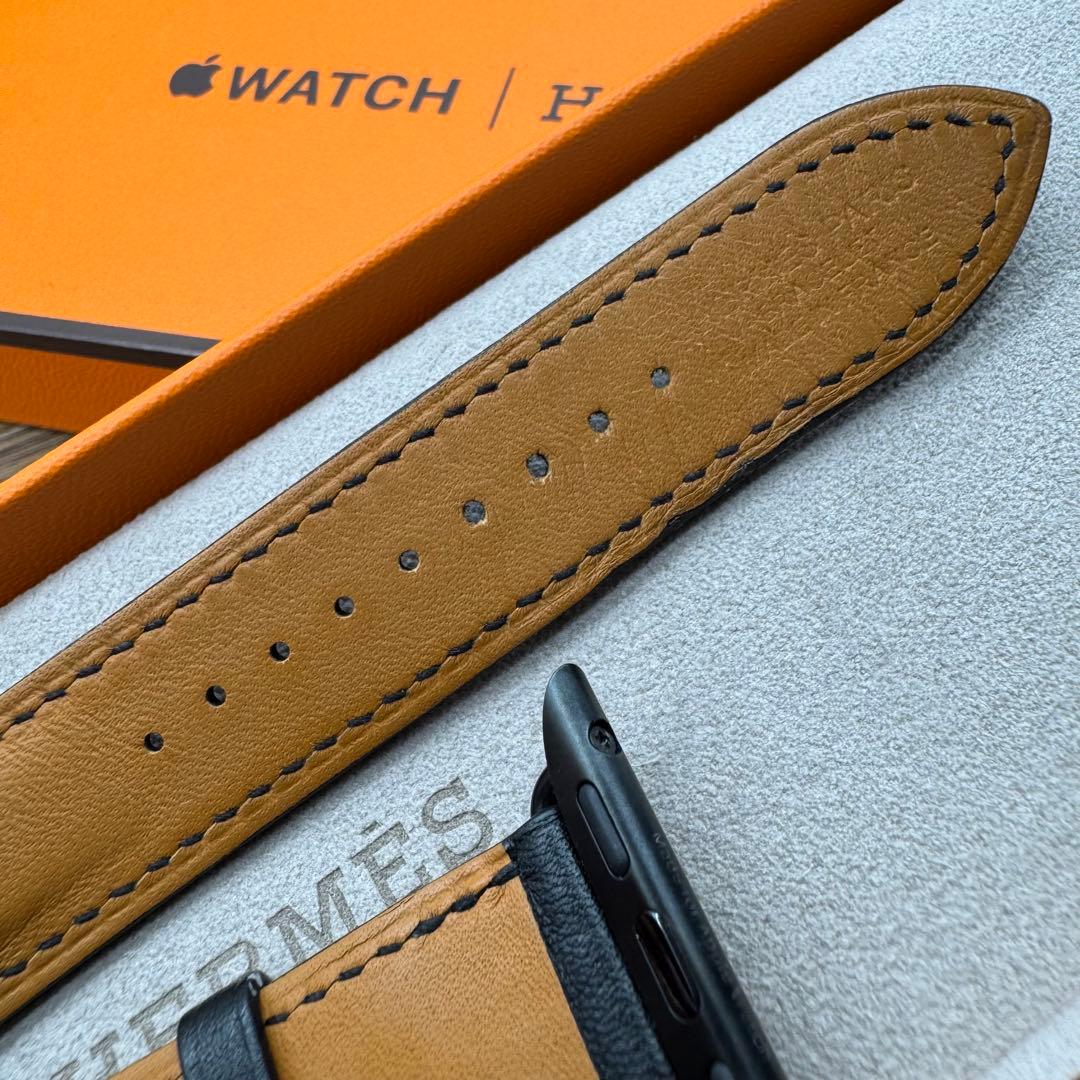 2247 Apple Watch エルメス　ブラック　ドゥブルトゥール　二重
