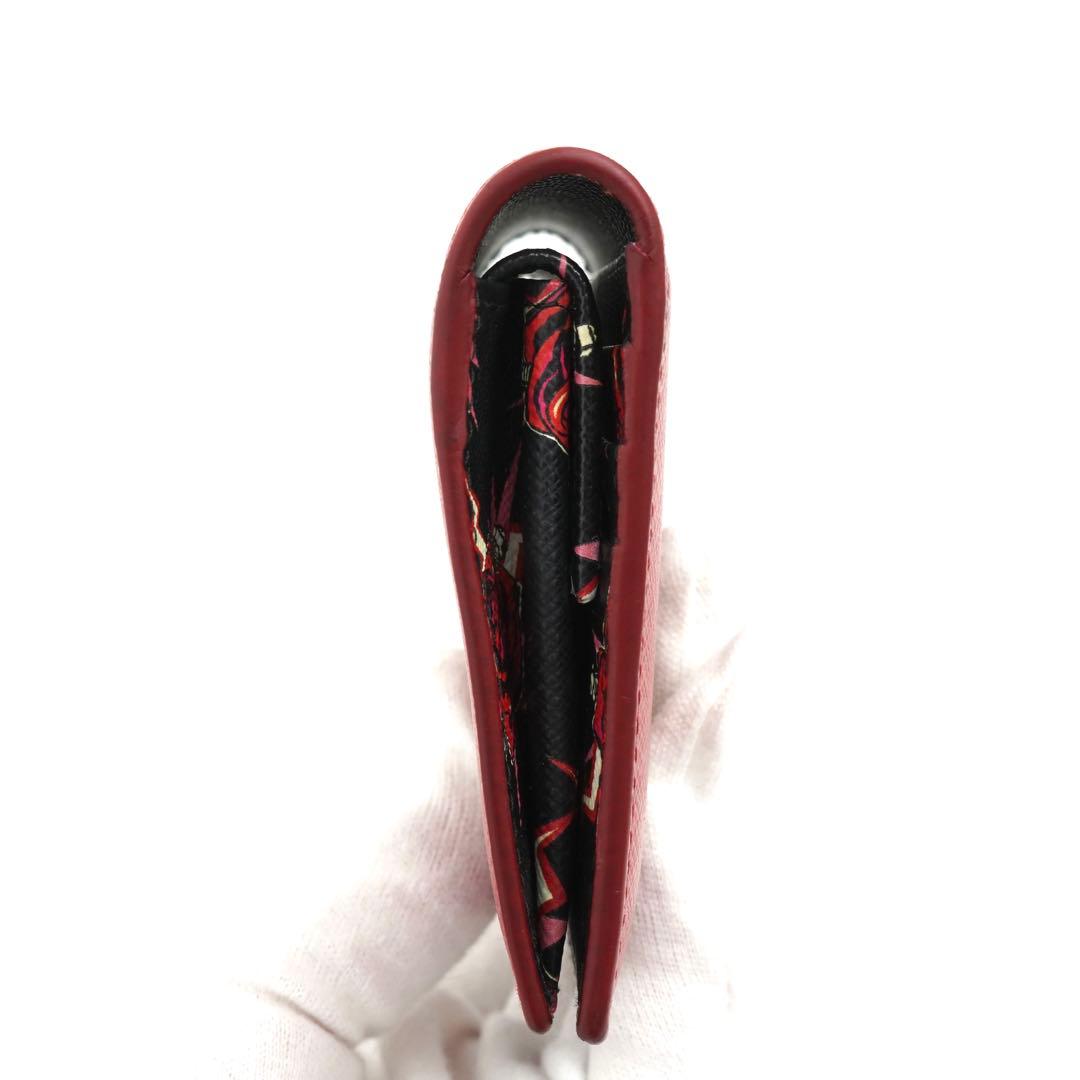✨未使用展示品・箱保証書付き✨　PRADA ミニ財布　サフィアーノ　バラ　花柄