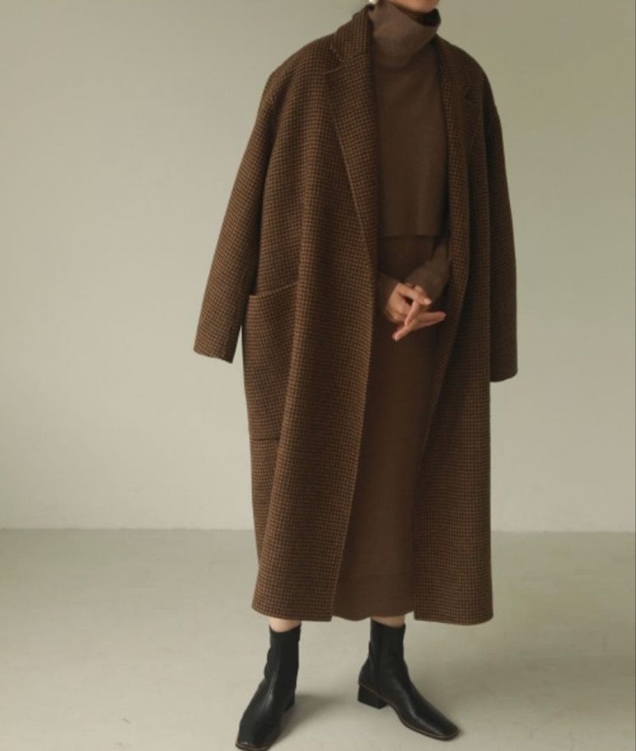 TODAYFUL オーバーチェックコート〔サイズ36〕