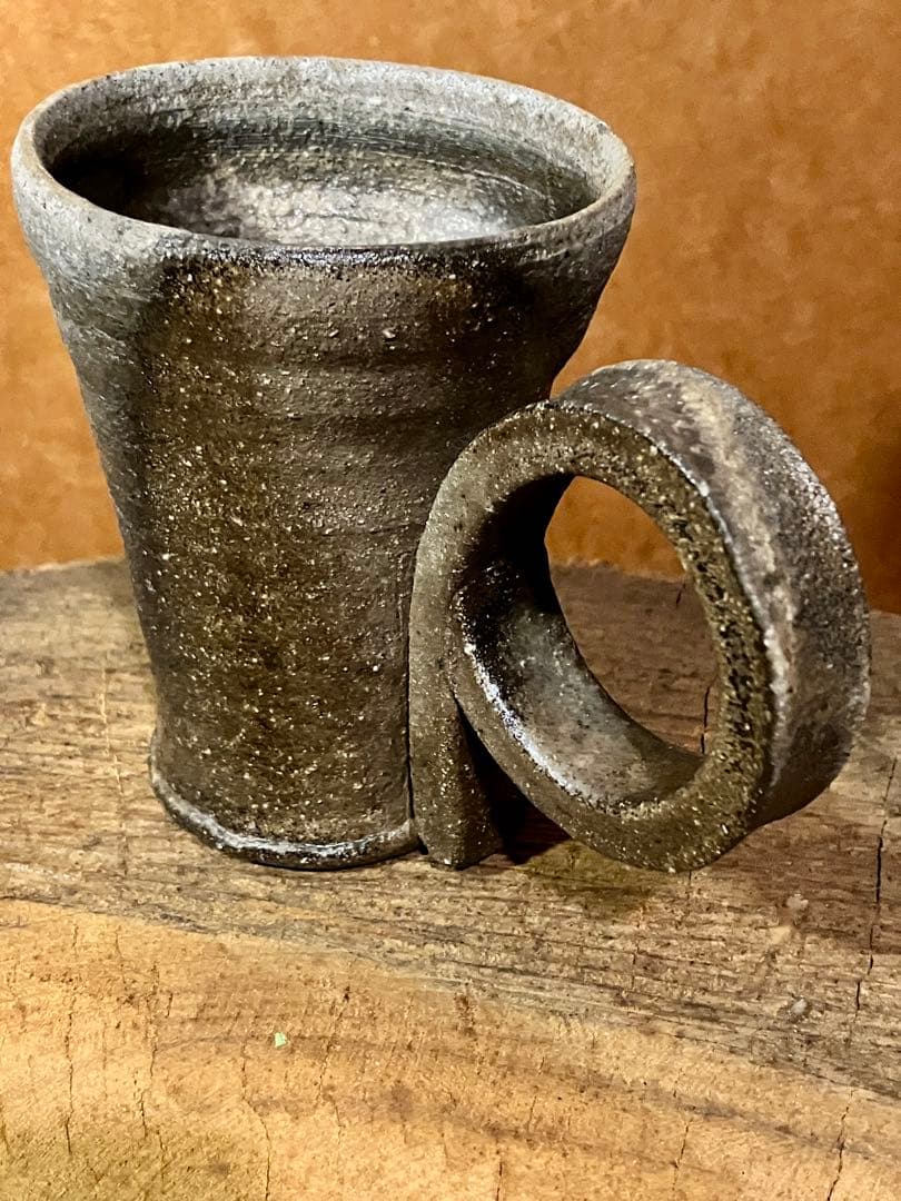 名品。越前　穴窯　フリーカップ　コーヒーやビール、ワインやお茶にも