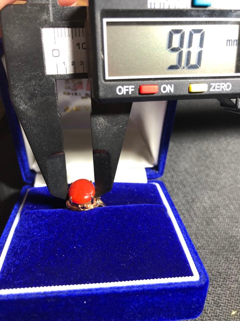 天然　珊瑚　リング　指輪　k18 高知サンゴ工房