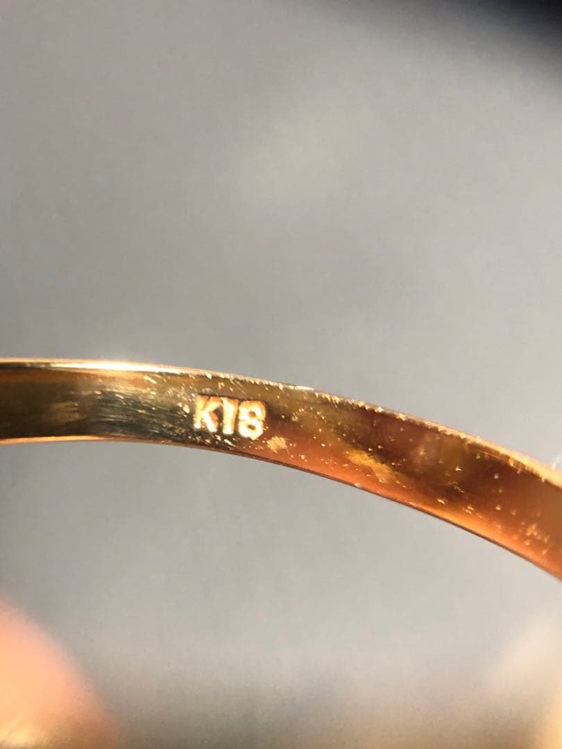 天然　珊瑚　リング　指輪　k18 高知サンゴ工房