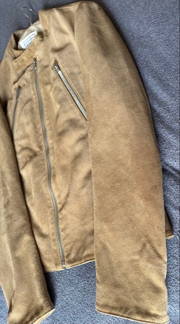 マルジェラ 18AW スエード 48 八の字 ライダースジャケット　ビッグサイズ