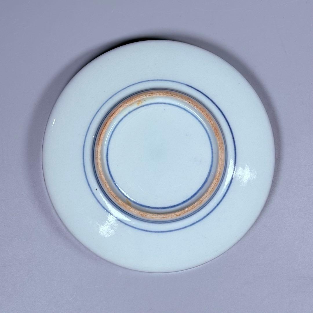 江戸期　大聖寺伊万里　金襴手三方龍壽文小皿　5客　日本料理　懐石　骨董　古美術