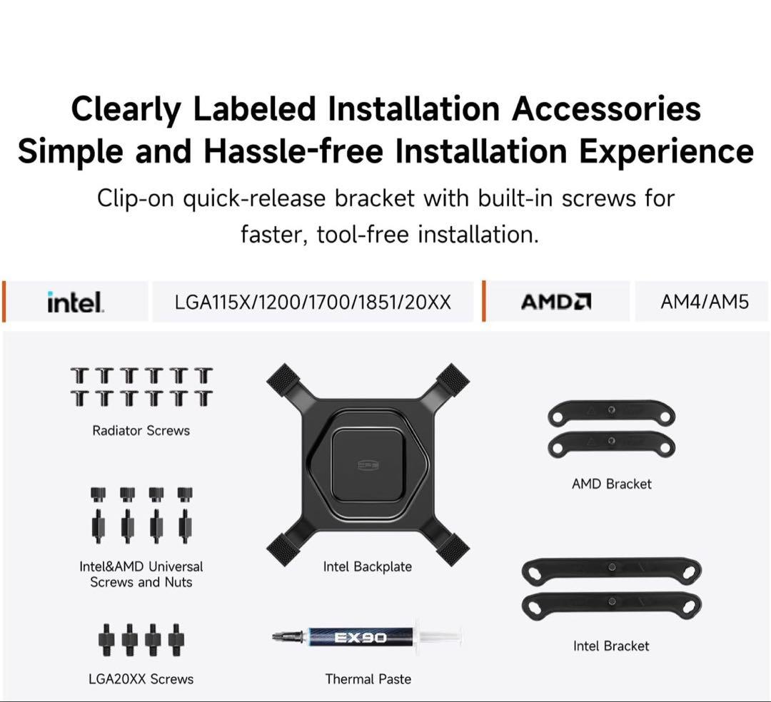 PCCOOLER CPS DS360Pro デジタル一体型CPU水冷クーラー