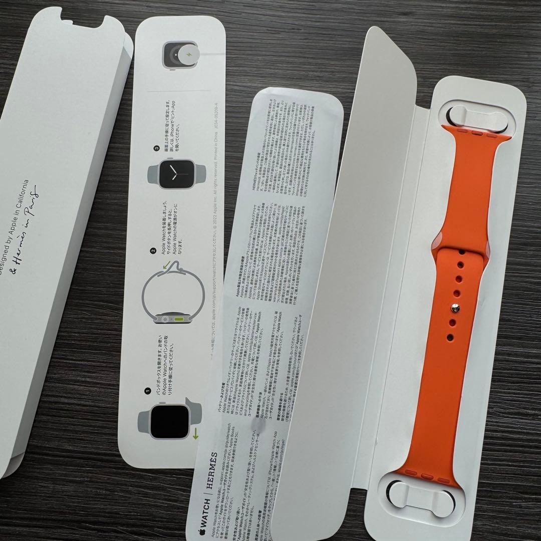 2573 未使用　Apple Watch エルメス　オレンジ　スポーツバンド