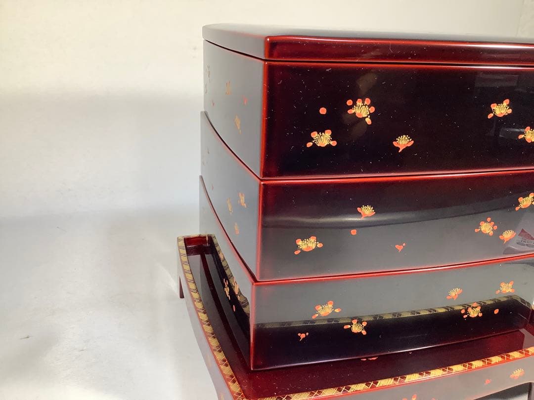 輪島塗　重箱　三段重　漆器　茶道具　送料無料