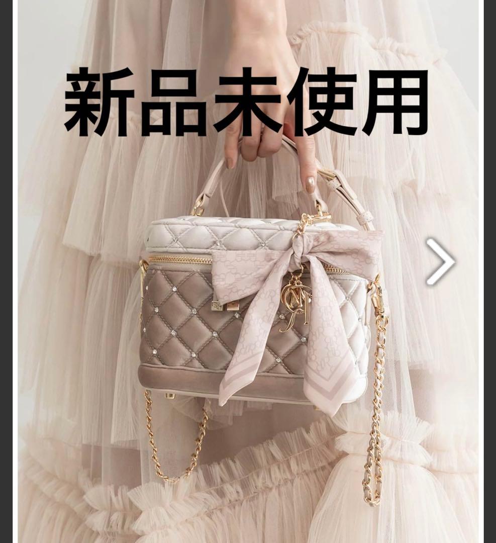 2WAY リボンチャームキルティングバニティバッグ　RANDA ピンク