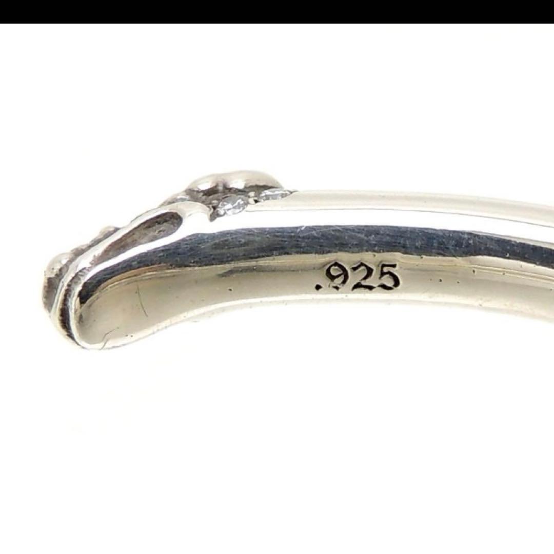 クロムハーツダブルドッグ パヴェダイヤモンドバングルシルバー925