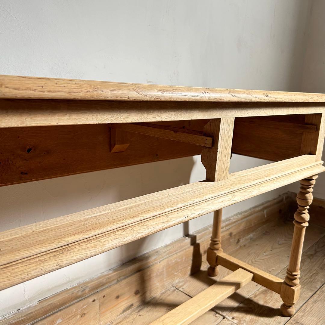 フランス アンティーク サイドテーブル 引き出し2杯　木製 コンソール　剥離