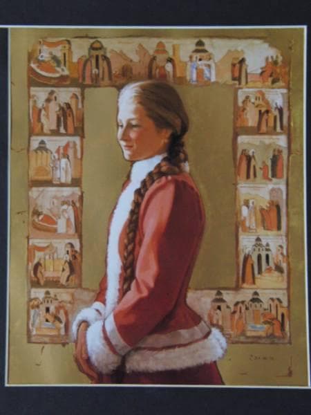 伊牟田 経正、女、高級希少画集画、版上サイン入 新品額付