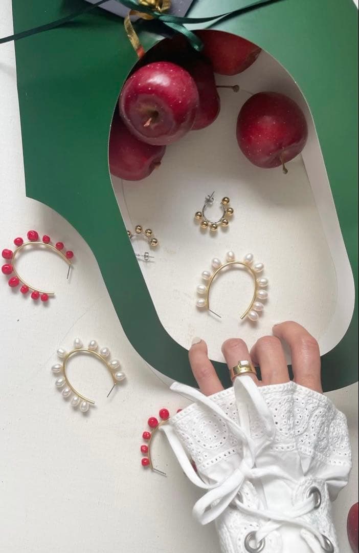 ripmon 淡水パール　フープピアス