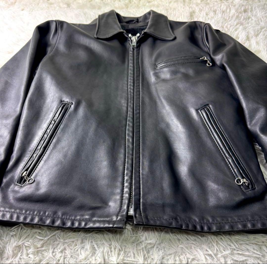美品/希少✨schott トラッカージャケット　ライダース　ブラック　本革　38