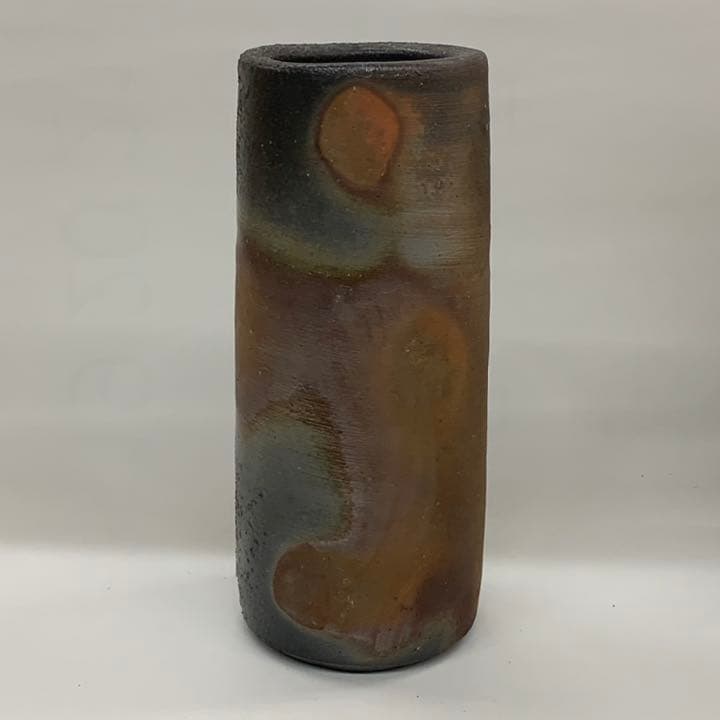 【花入1】備前1  筒花生　伊勢崎満　高さ23㎝