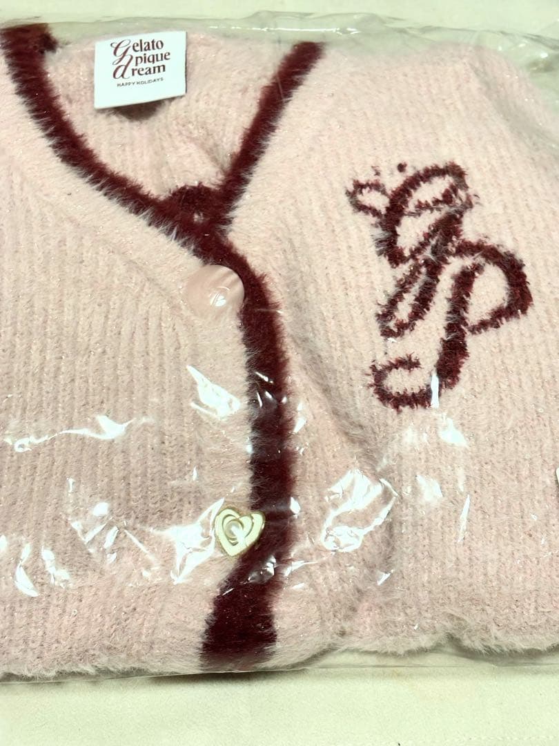 ジェラートピケ ラメフェザー上下セット ピンク サイズ F 未開封 タグ付き