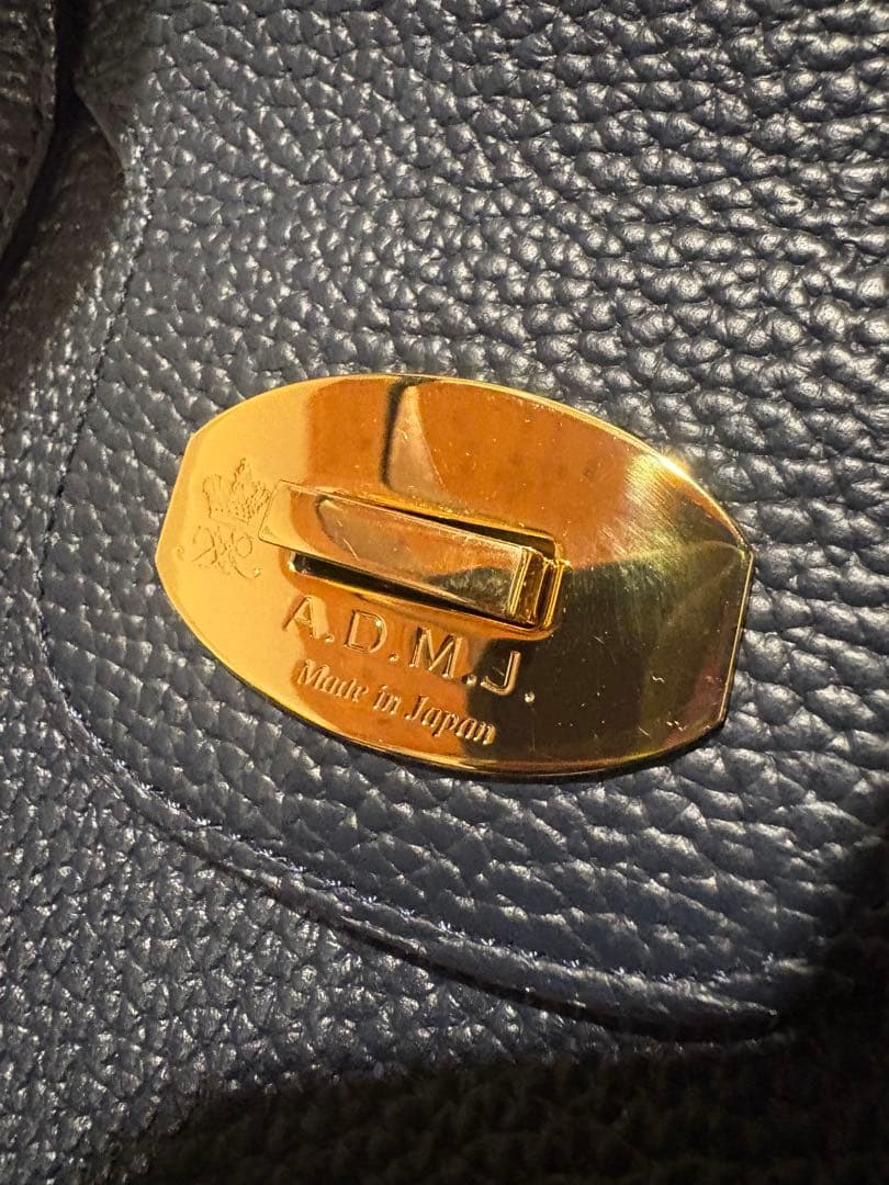 A.D.M.Jバック　濃紺＆淡いピンク