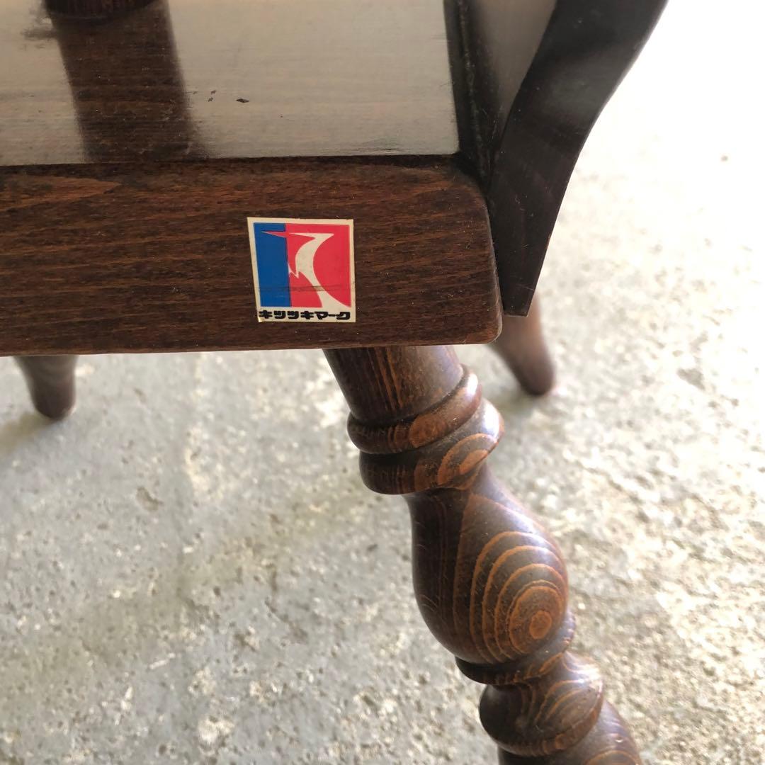 昭和レトロ 飛騨産業 キツツキ サイドテーブル コーヒーテーブル 丸テーブル