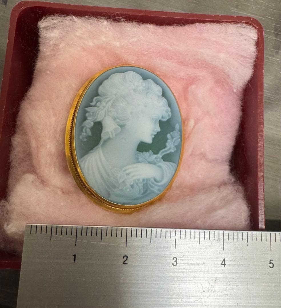 カメオ　CAMEO K18 ペンダントトップ　ブローチ