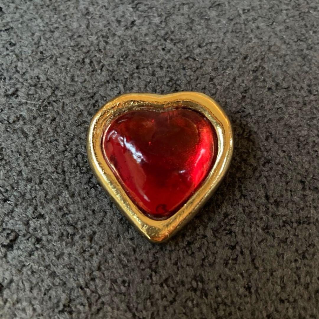 イヴ・サンローラン ハート型ブローチ ヴィンテージ