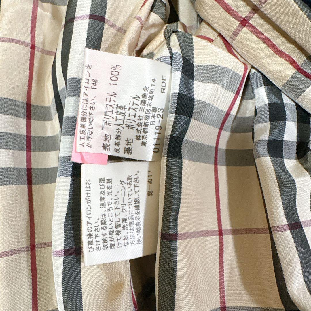 バーバリーロンドン 120cm ダッフルコート ノバチェック 濃紺　フォーマル