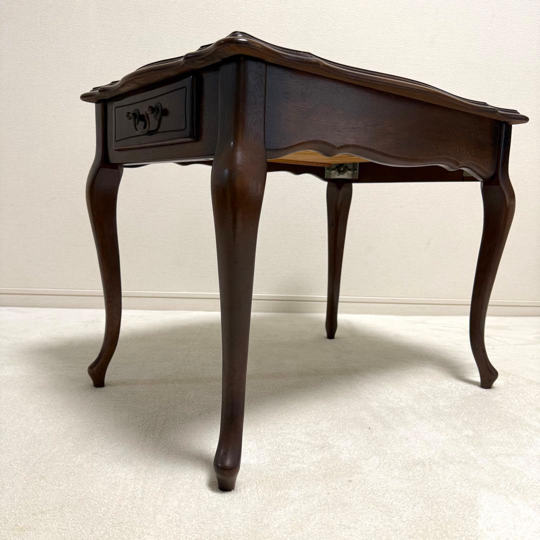 マルニ木工　サイドテーブル　アンティーク　レトロ猫脚　ロココ調