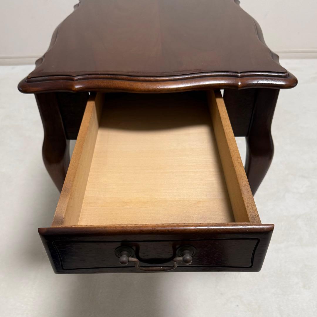 マルニ木工　サイドテーブル　アンティーク　レトロ猫脚　ロココ調