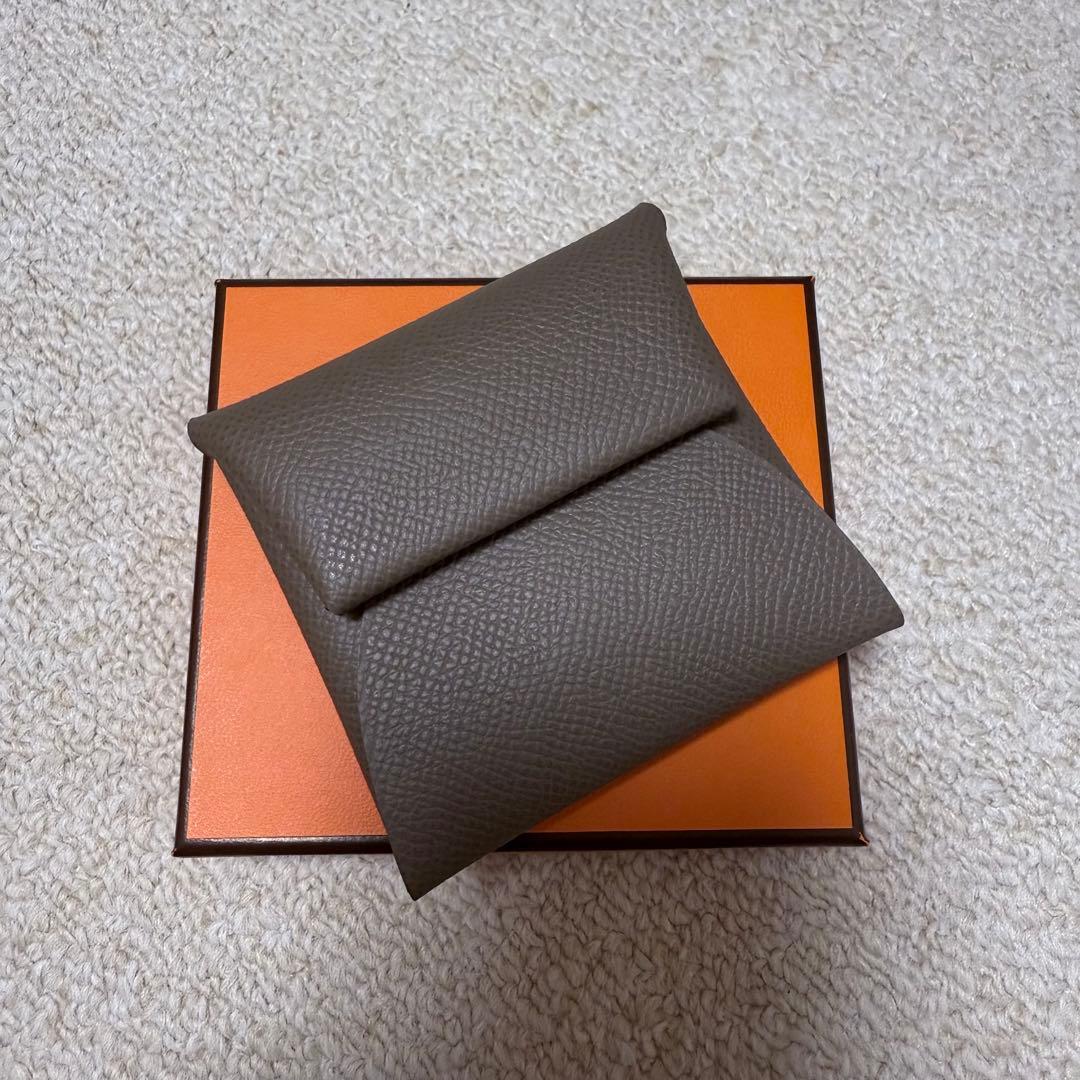 【新品未使用】HERMES エトゥープ　バスティア　ケース　エルメス