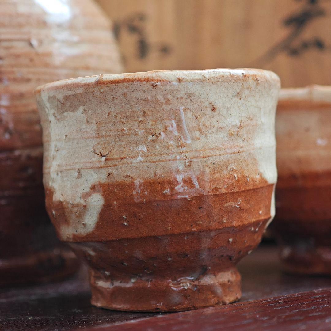 萩焼 大和保男作　酒器 徳利 お猪口 ぐい呑 作家もの 陶器