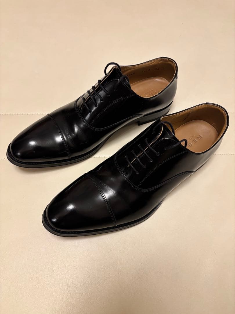 美品 REGAL 811R ビジネスシューズ ストレートチップ 本革 黒 26