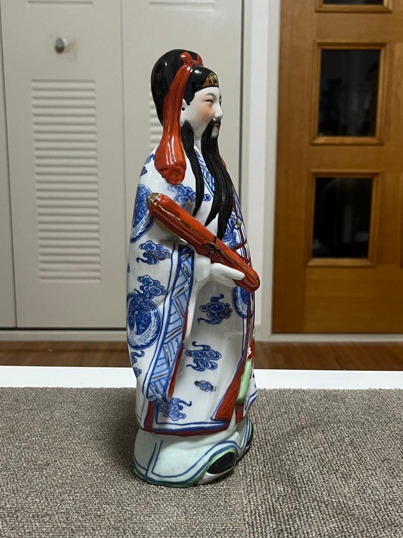 中国古美術　福禄寿　彫刻人形　幸福・財産・長寿を祈る仏様　 縁起物 陶器