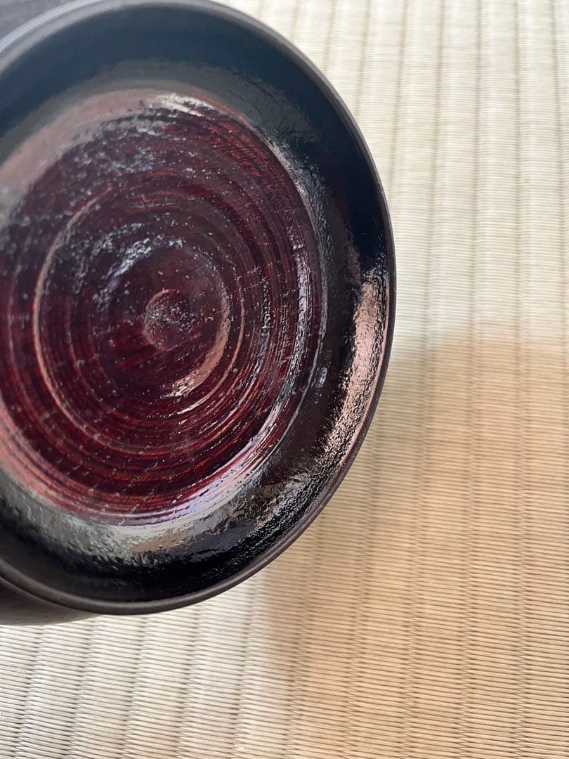 赤木明登　黒茶の小皿　輪島塗り