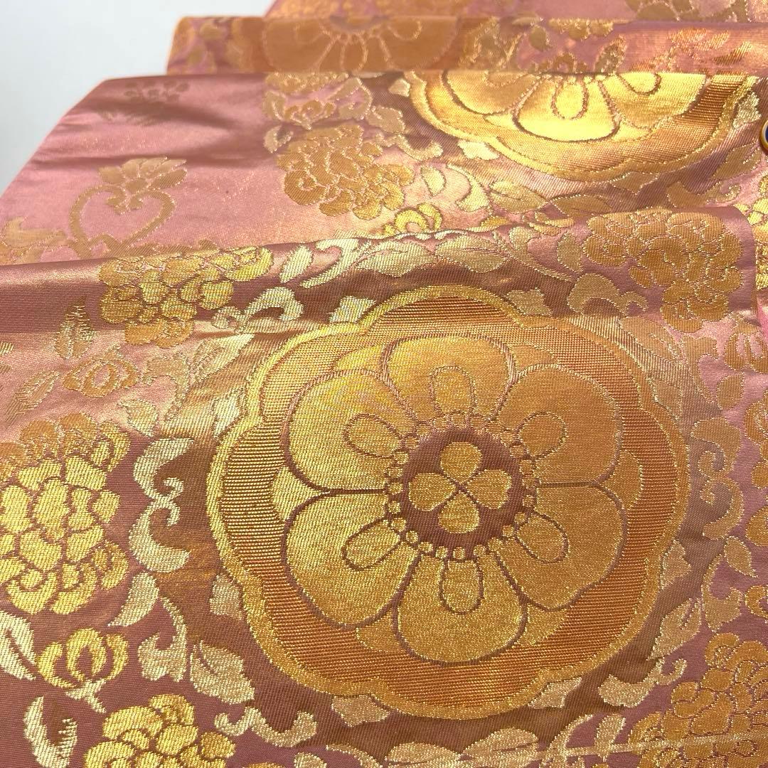 384 振袖フルセット 正絹 ピンク 桃 金彩 刺繍 駒刺繍 フェミニン 総柄
