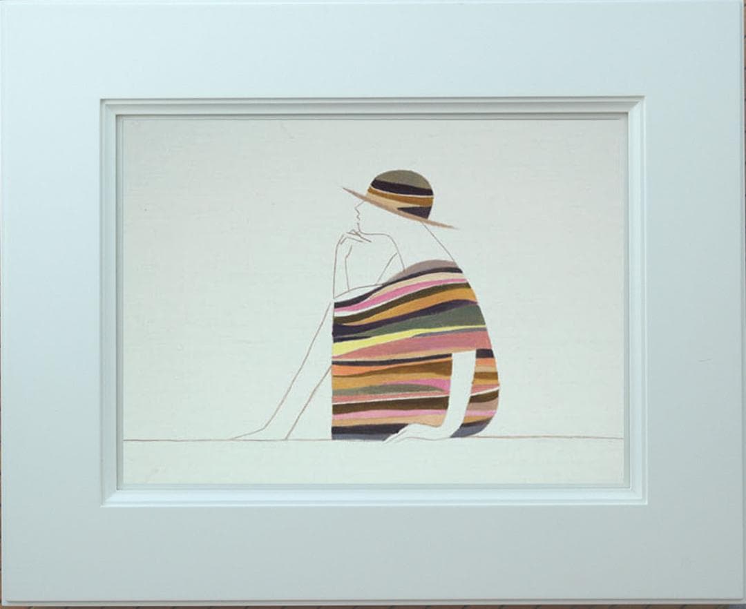 油絵 菅家令子 絵 絵画 インテリア F3-041214 人物　女性