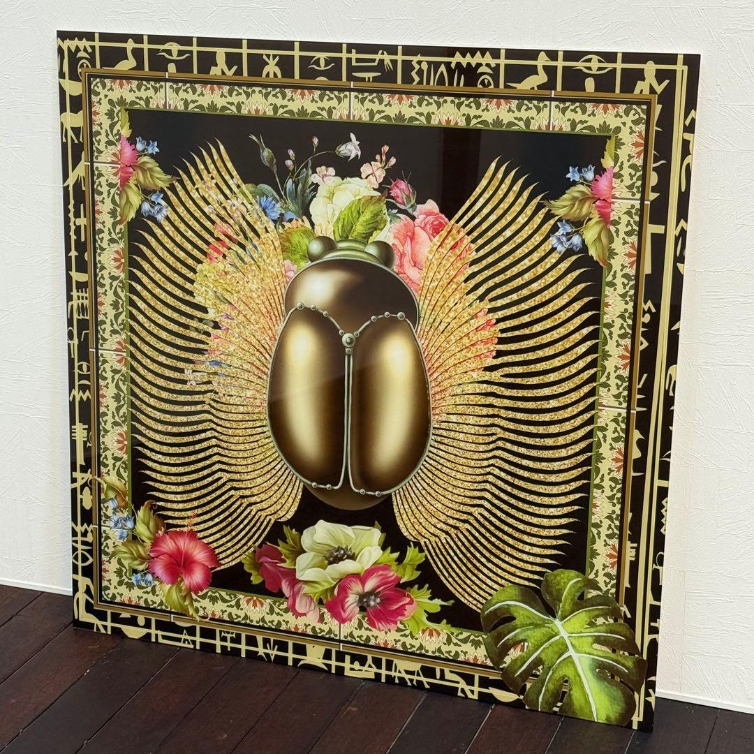 H112KZ6b 展示品 KARE カレ ガラスアート ビートルフラワー