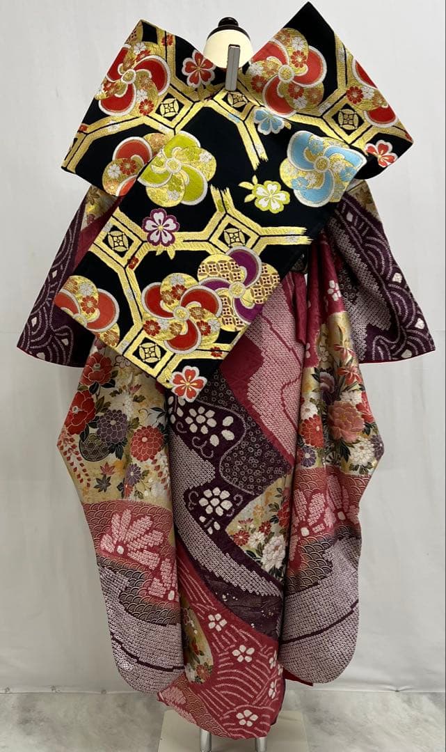 振り袖　フルセット　別誂長襦袢付　成人式　絞り入り　金彩加工　刺繍入り　630