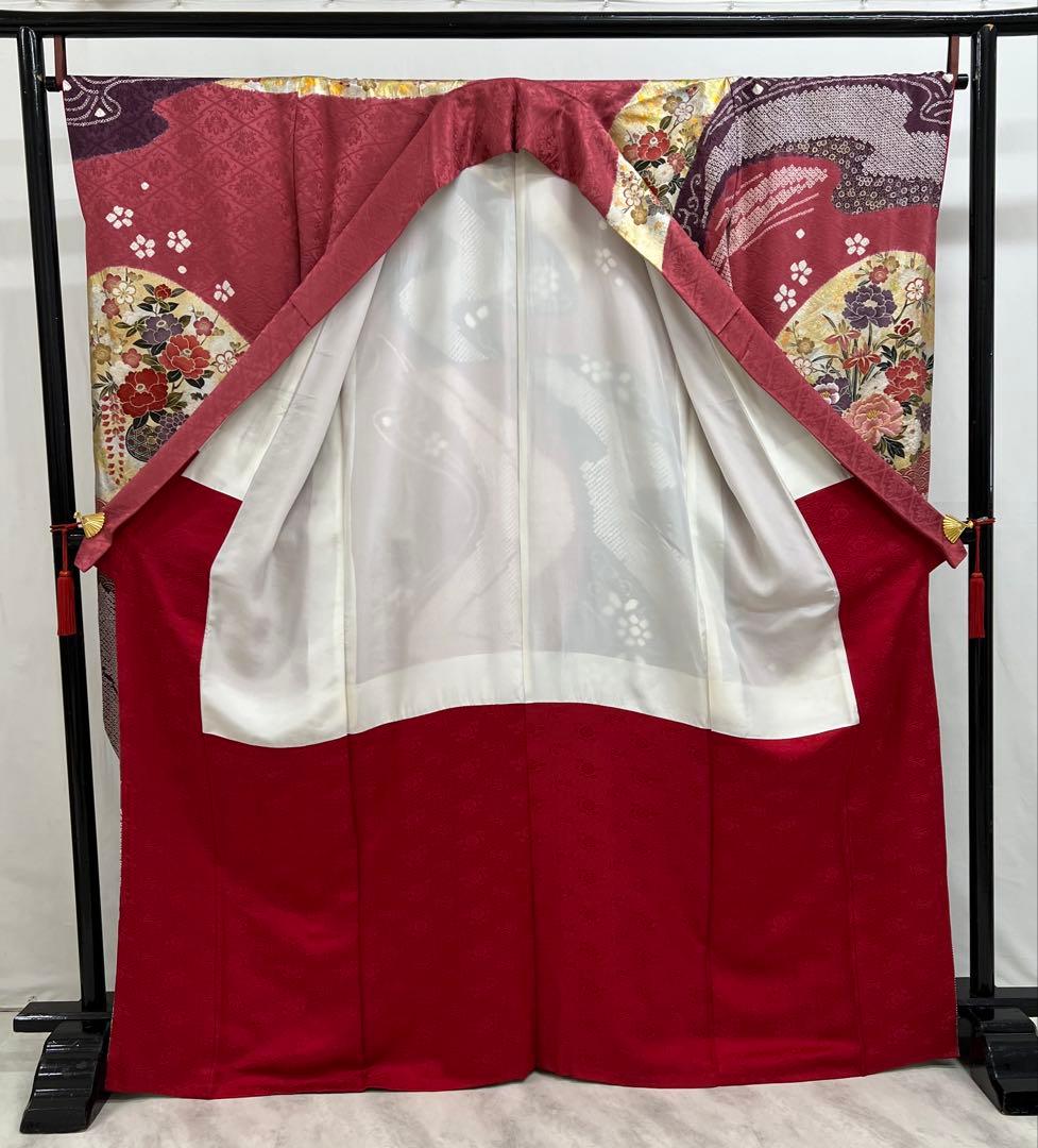振り袖　フルセット　別誂長襦袢付　成人式　絞り入り　金彩加工　刺繍入り　630