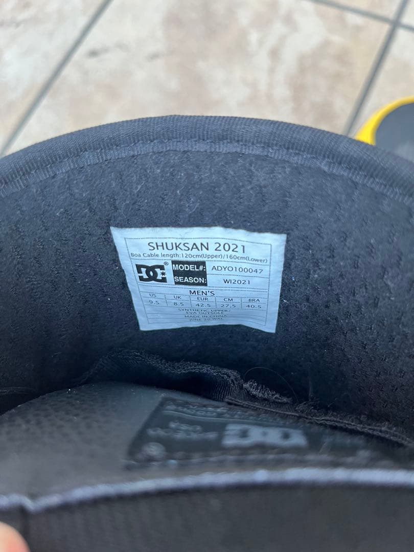 DC BOA スノーボードブーツ イエロー