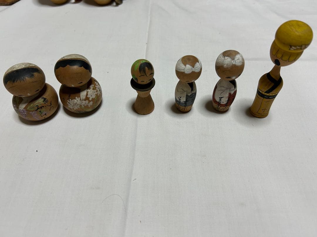 伝統的な木製こけし人形コレクション　まとめ売り