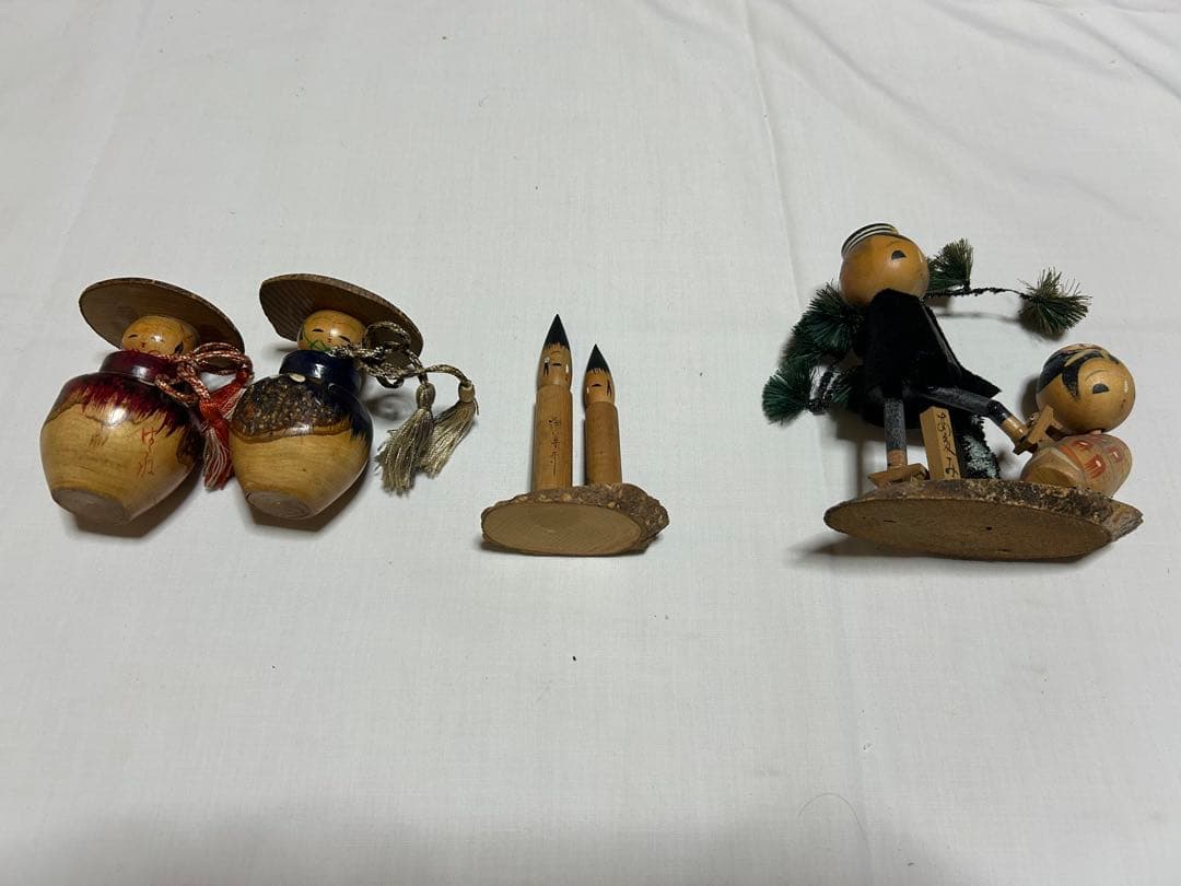 伝統的な木製こけし人形コレクション　まとめ売り