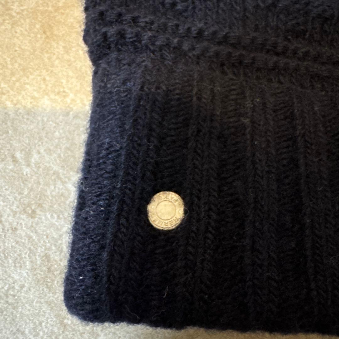 【新品・未使用】HERMÈS ネイビー 手袋