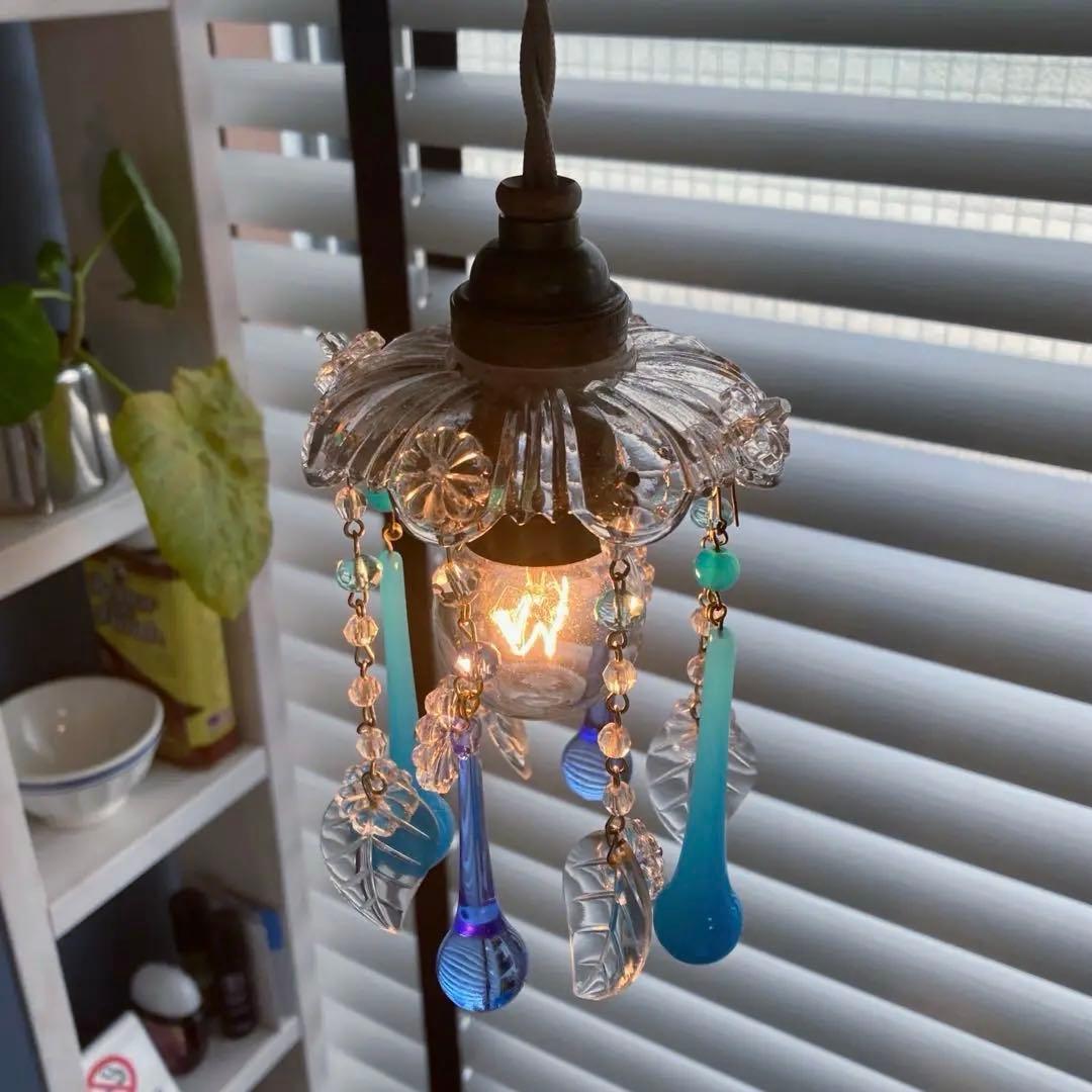 ミニシャンデリア　1920年　フランス　アンティーク　シェード