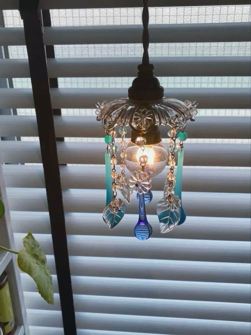 ミニシャンデリア　1920年　フランス　アンティーク　シェード