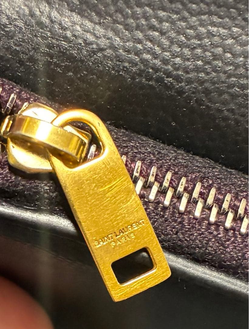 SAINT LAURENT ブラック 三つ折り財布