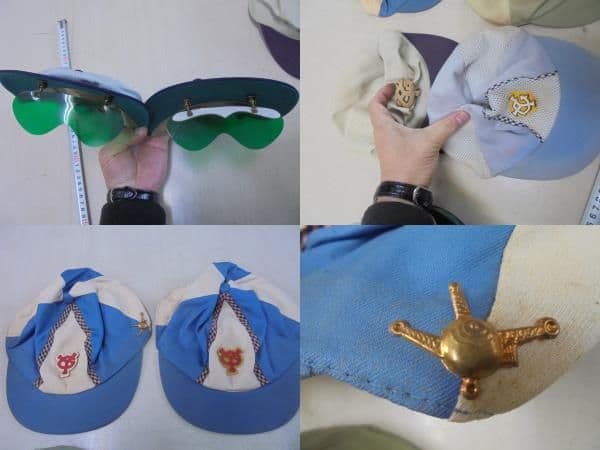 AKa6780　サングラス付子供用帽子　２個　子供用帽子　６個　セット　当時物