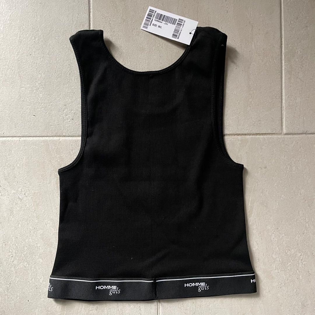 【Homme girls】LOGO CROPPED TANK 新品