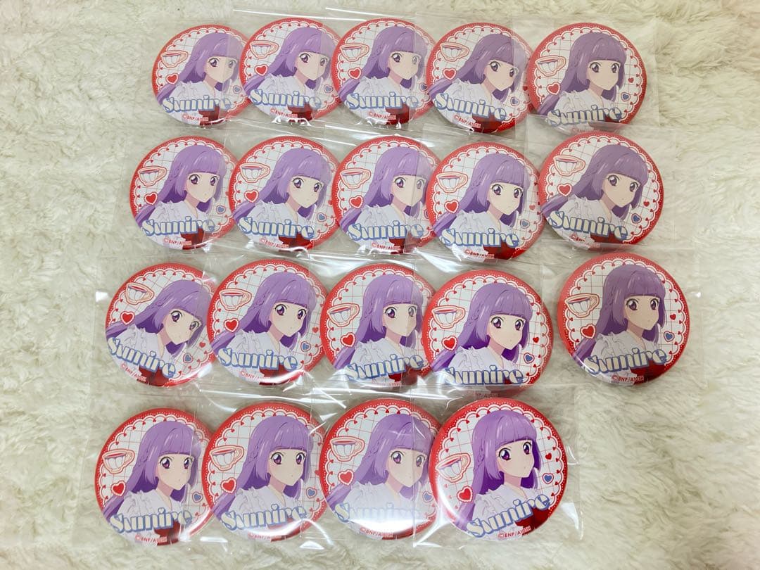 アイカツ Girly RED 氷上スミレ 缶バッジ