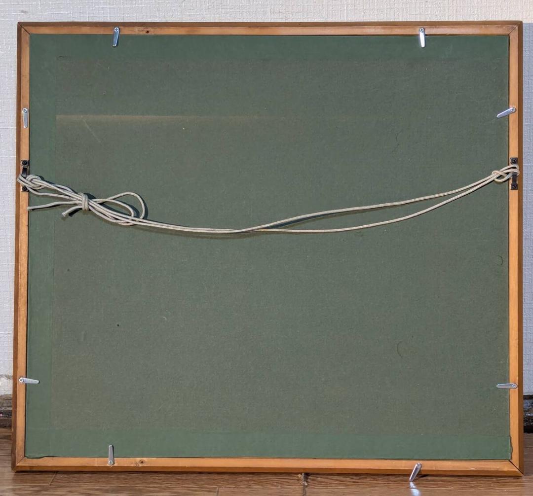 【模写】絵画　平塚運一　油彩3号（ボード）　甲州風景　重厚な筆致　箱入　W188