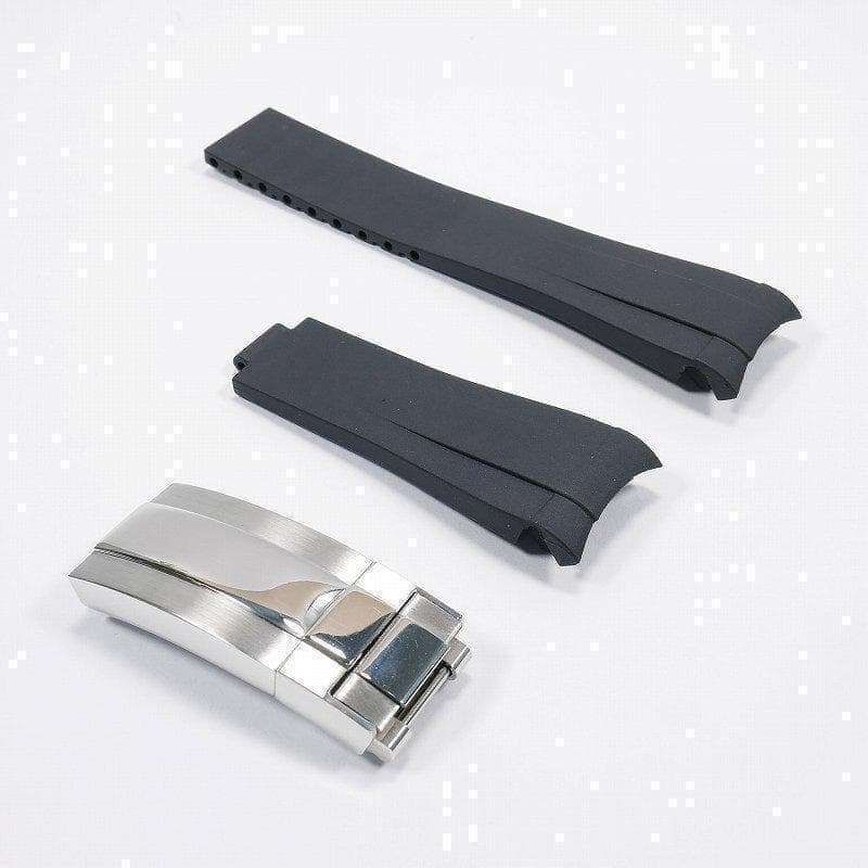 【4点セット】ロレックス用 互換ラバーベルト バックル付き 20mm