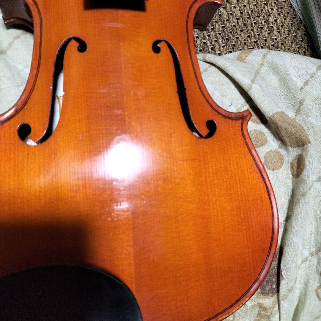 オレンジ色 バイオリン 本体 ハードケース付