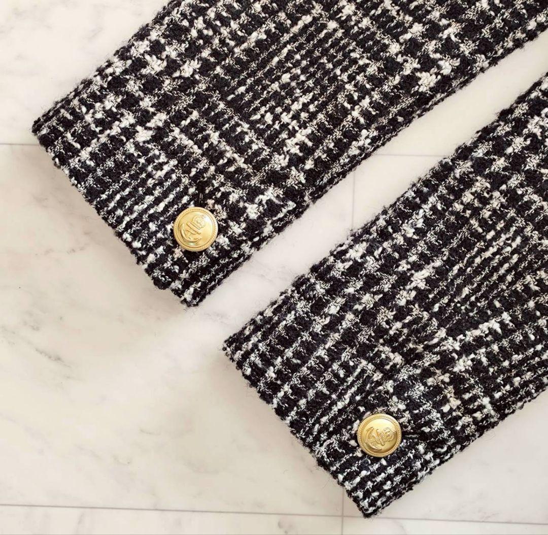 Diagram ラメ ループ ツイード 金ボタン コート ジャケット